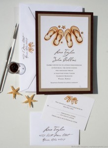 handmade beach wedding invitations