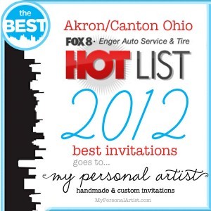 Akron, Canton, Ohio Wedding Invitations