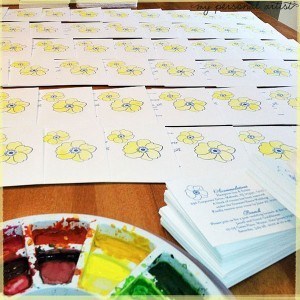 floral wedding invitations painted