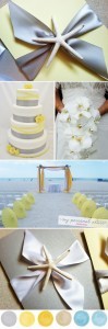 beach wedding ideas yellow and gray