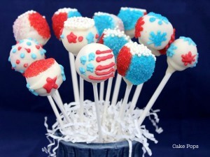 july 4th cake pops