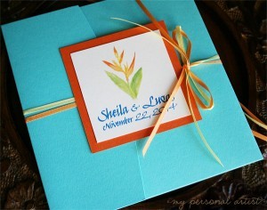 tropical wedding invitations