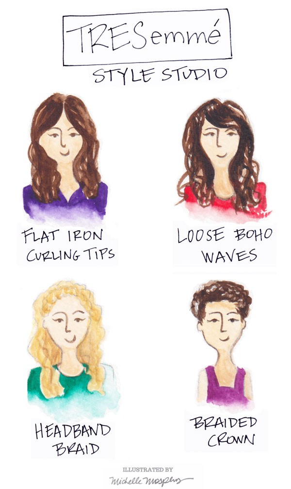TRESemme Style Studio! \ Illustration by Michelle Mospens \ MyPersonalArtist.com