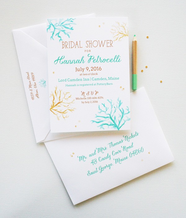 Unique Bridal Shower Invitations | Mospens Studio