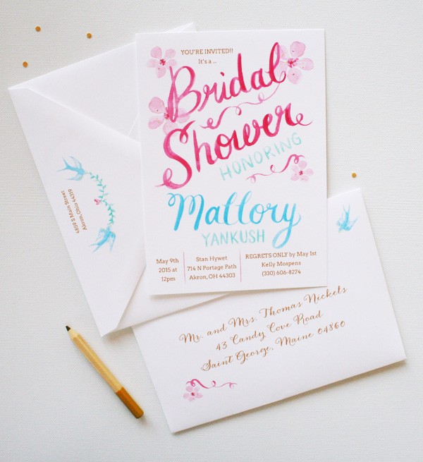 Cute ideas for wedding shower invitations