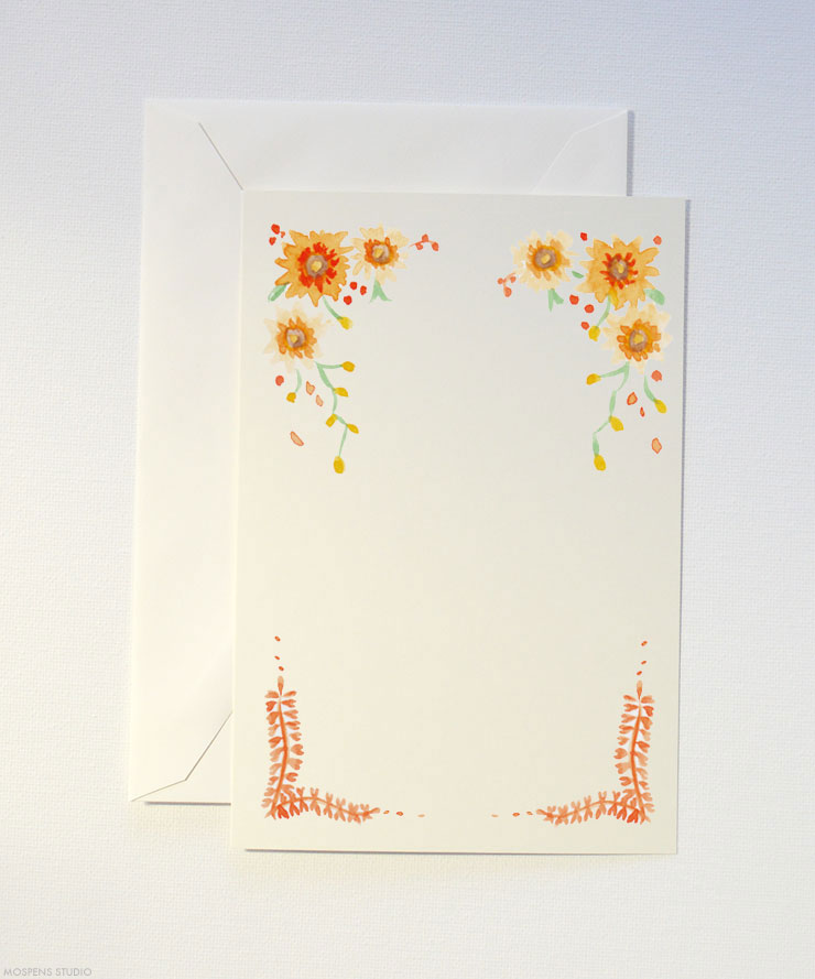 Watercolor Rustic Sunflowers DIY Printable Invitations - www.mospensstudio.com