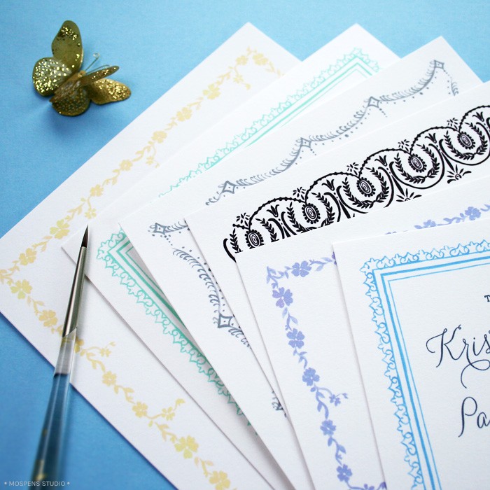 Great gatsby inpsired wedding invitations | Mospens Studio