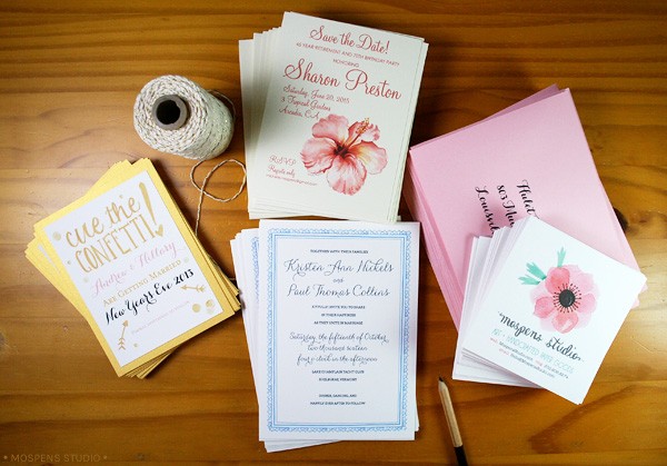Wedding invitation samples set / MospensStudio.com