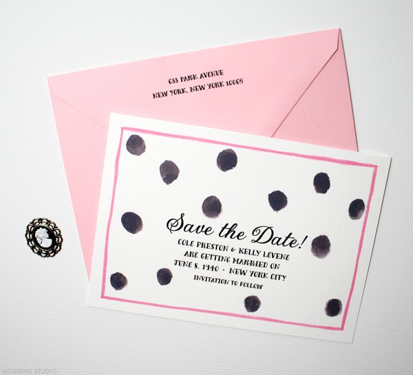 Save the Dates with Polka Dots | Mospens Studio
