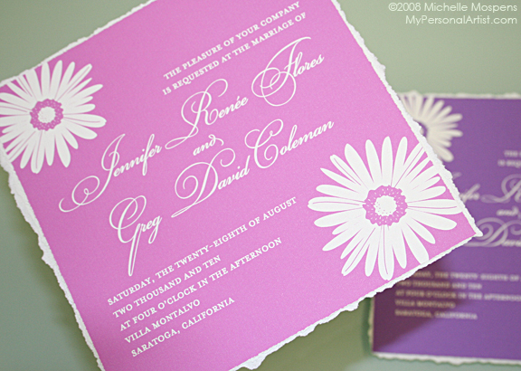 Orange Gerbera Daisy Wedding Invitations Dark Orange Super Gerbera Daisy Wedding Gerber