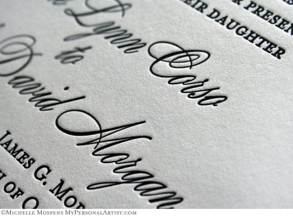 Elegant + Creative Letterpress Wedding Invitations