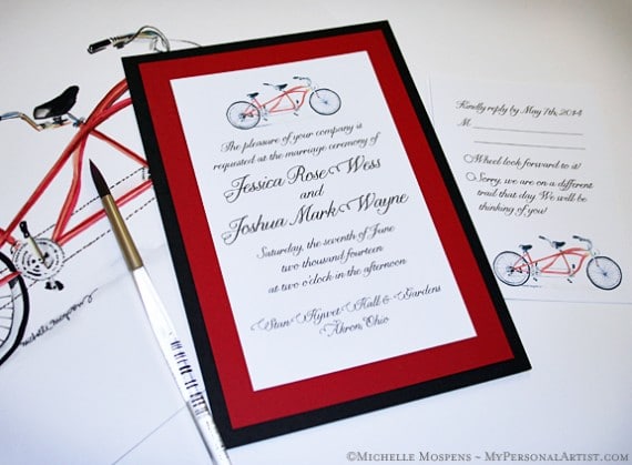 Bicycle Built for Two Wedding Invitations