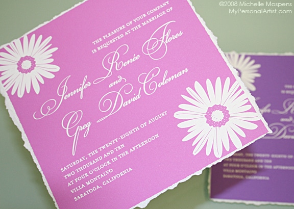 What’s HOT! Our Gerbera Daisy Wedding Invitations!!