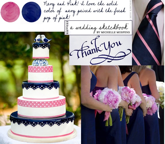 Navy and Pink Wedding Colors – Wedding Color Ideas