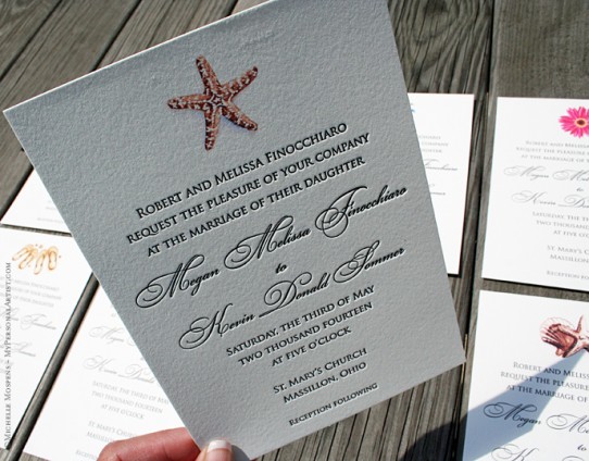 Letterpress + Hand Painted Invitation Designs