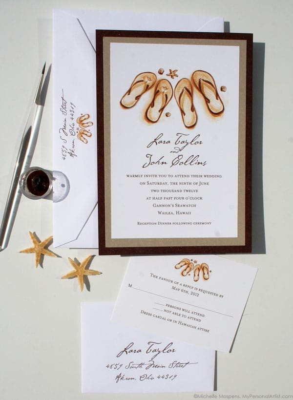 Beach Wedding Invitations and Stationery