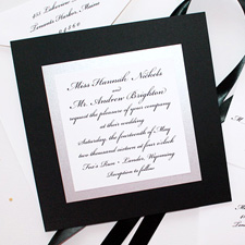Black and white wedding invitations | Mospens Studio