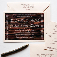 Rustic Wood Barn Wedding Stationery