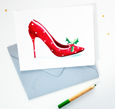 christmas-high-heel-note-card