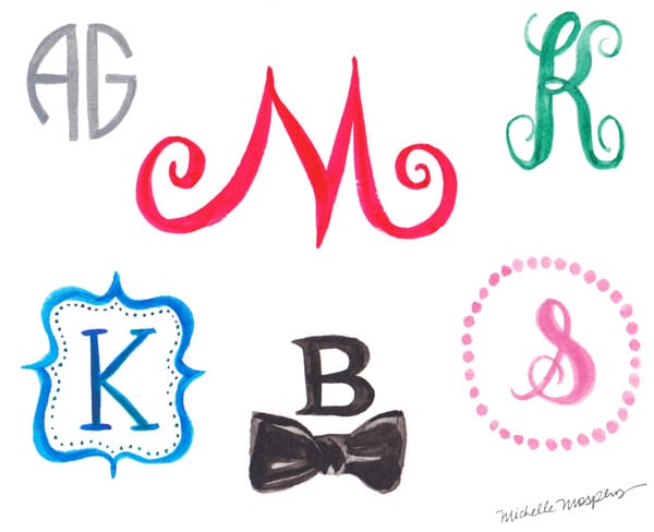 Custom Hand-painted Monograms