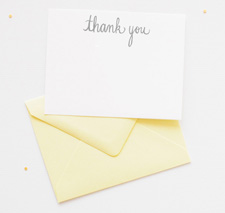 Light yellow thank you cards | Mospens Studio