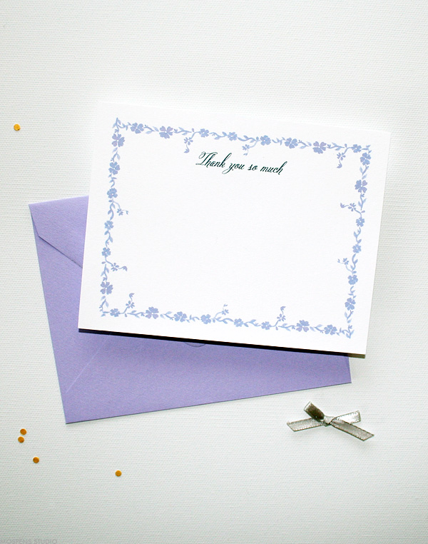 gray-lavender-vintage-wedding-thank-you-cards