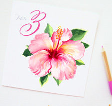 tropical-hibiscus-pink-floral-table-cards-thumbnail
