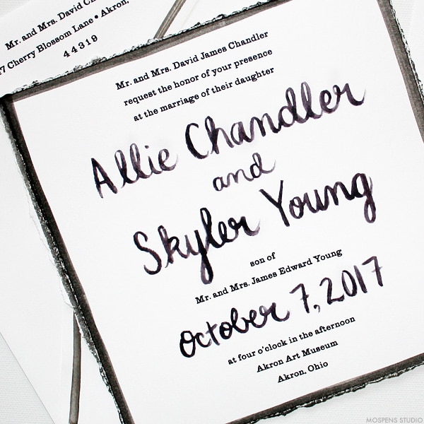 Artist-Inspired Modern Wedding Invitations