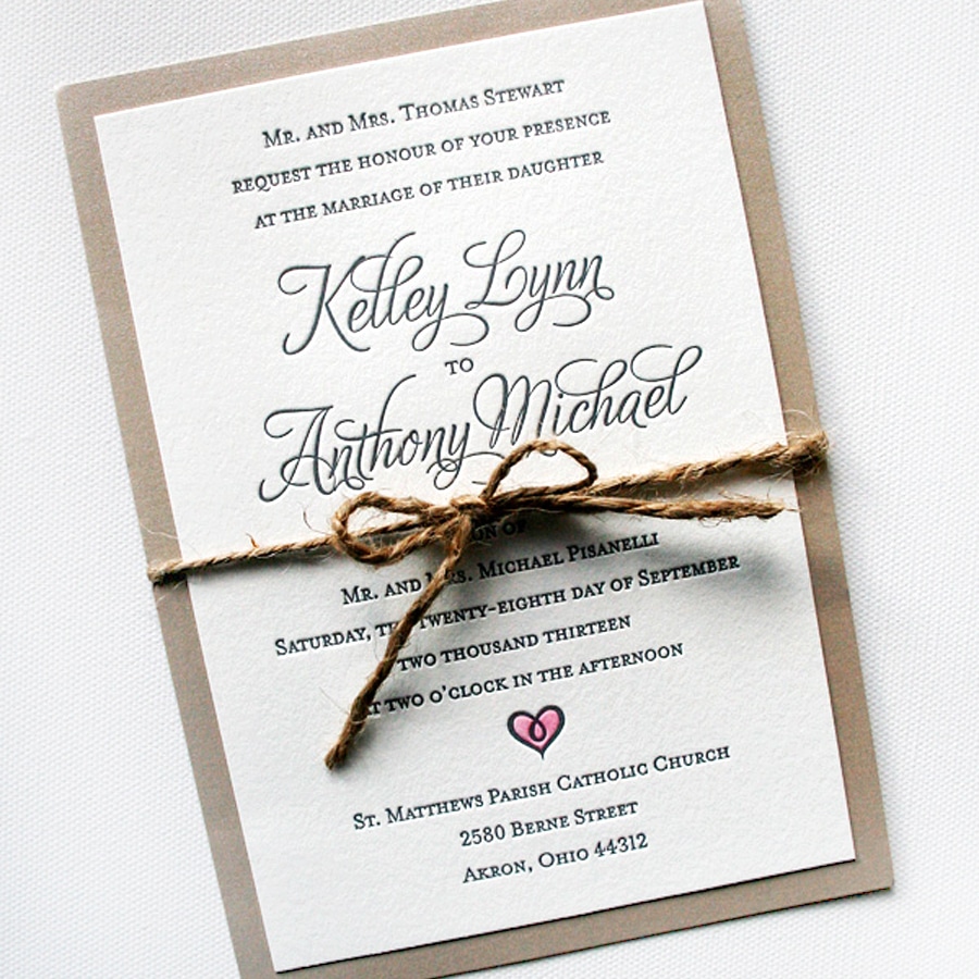 Elegant rustic wedding invitations. www.mospensstudio.com