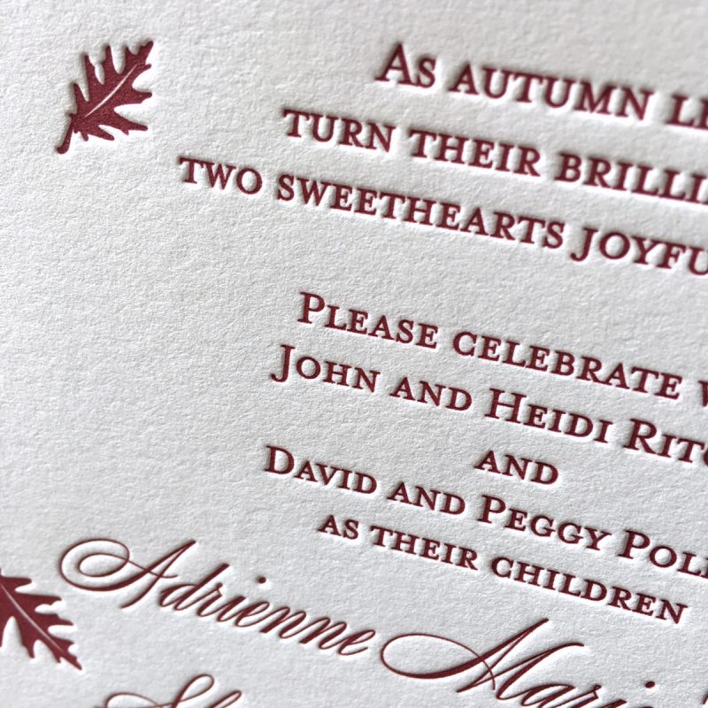 Letterpress Wedding Invitations | Mospens Studio