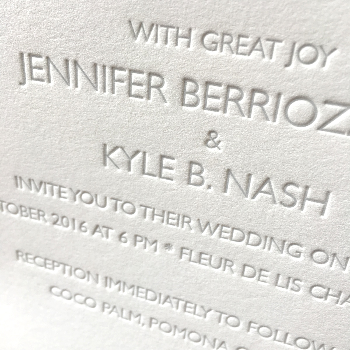 Barely There Letterpress Wedding Invitations Mospens Studio