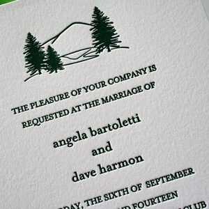 Custom Letterpress Wedding Invitations & Affordable Letterpress Invitations | Mospens Studio