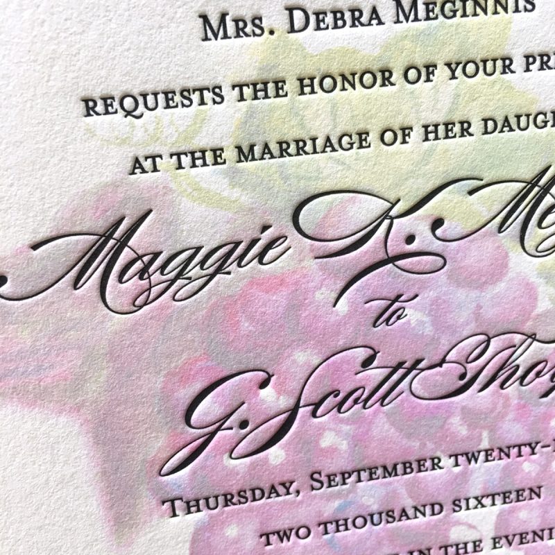 Winery Letterpress Wedding Invitations | Mospens Studio