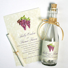 winery-wedding-grapes-bottle-invitations | mospensstudio.com