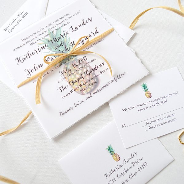 Tropical Pineapple Wedding Invitations