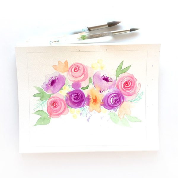 Watercolor Painting Flowers