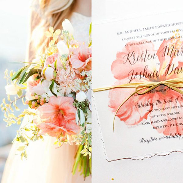 Tropical Coral Peach Wedding Inspiration