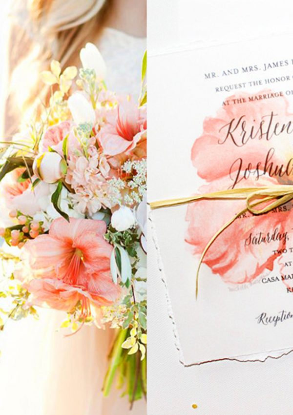 Tropical Coral Peach Wedding Inspiration