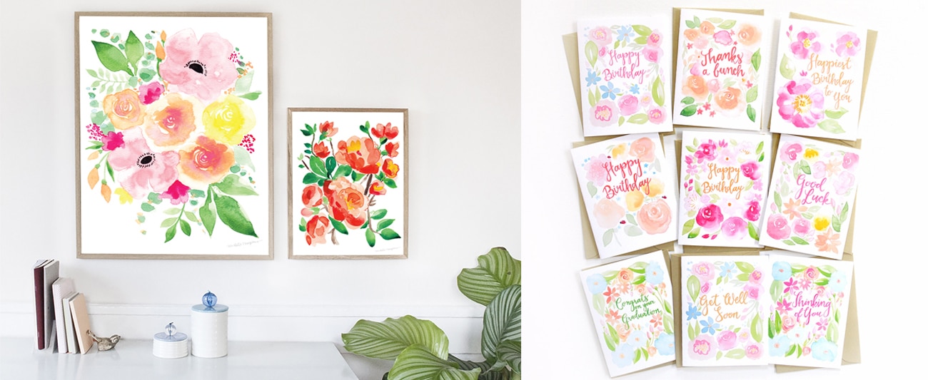 wholesale stationery cards handmade watercolor greeting cards