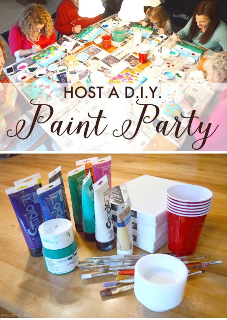 Host a D.I.Y. Art Canvas Painting Party Mospens Studio