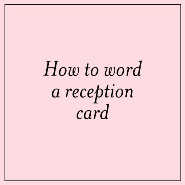 Festive Reception Card Wording Ideas