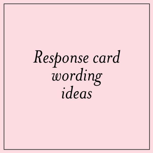 Creative Response Card Wording Ideas