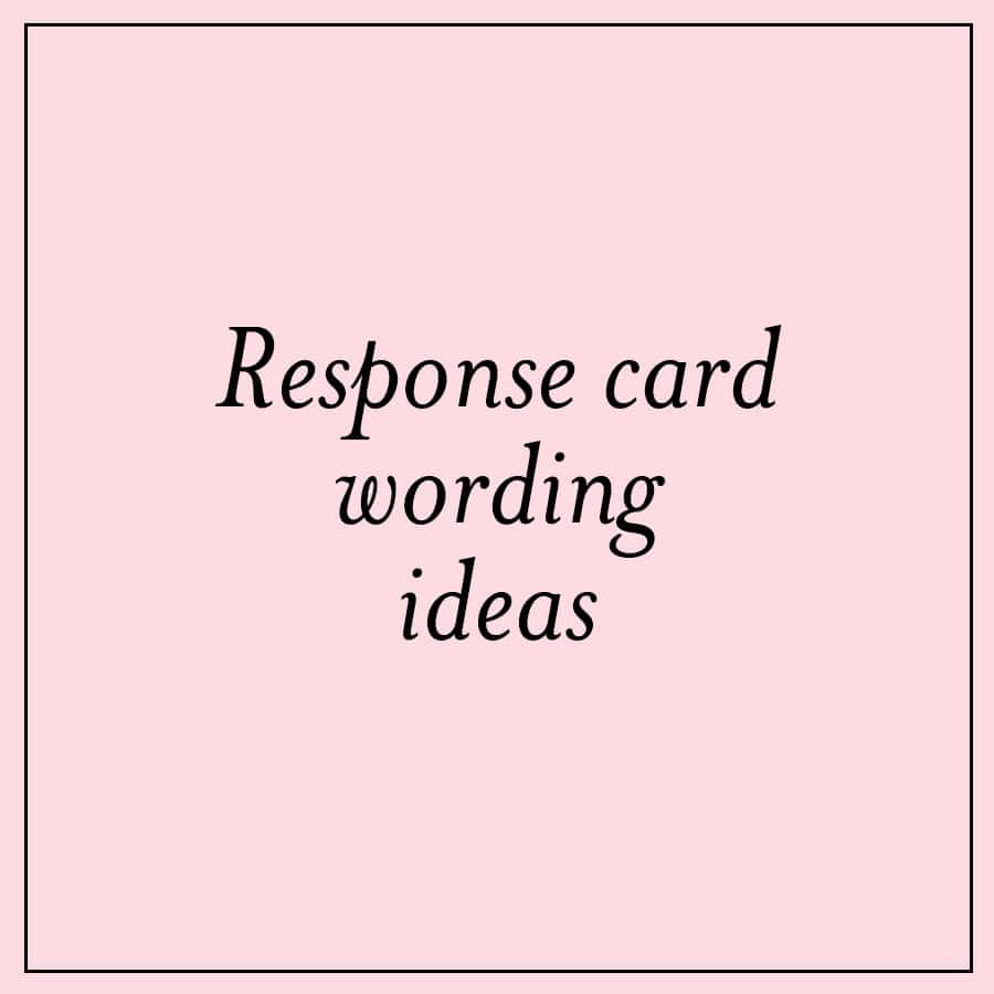 Creative response card wording-ideas