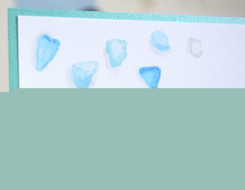 Watercolor sea glass beach wedding invitations by artist Michelle Mospens. | Mospens Studio