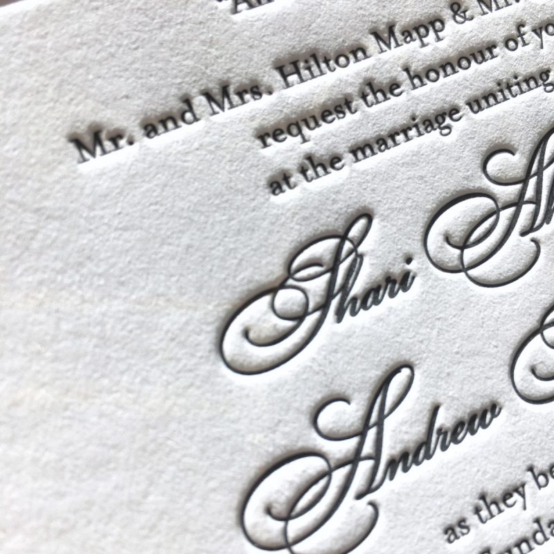 Letterpress Wedding Invitations | Mospens Studio