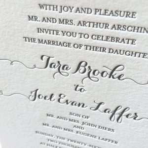 Elegant letterpress wedding invitation | Mospens Studio