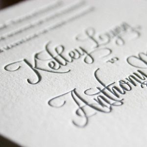Elegant letterpress wedding invitation | Mospens Studio