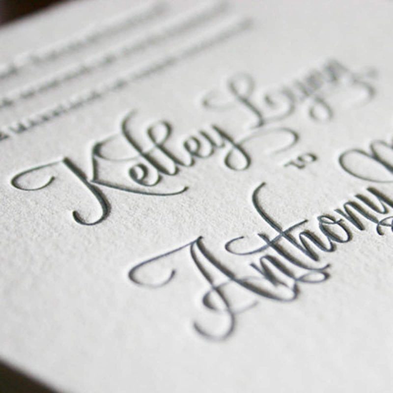 Letterpress Wedding Invitation | Mospens Studio