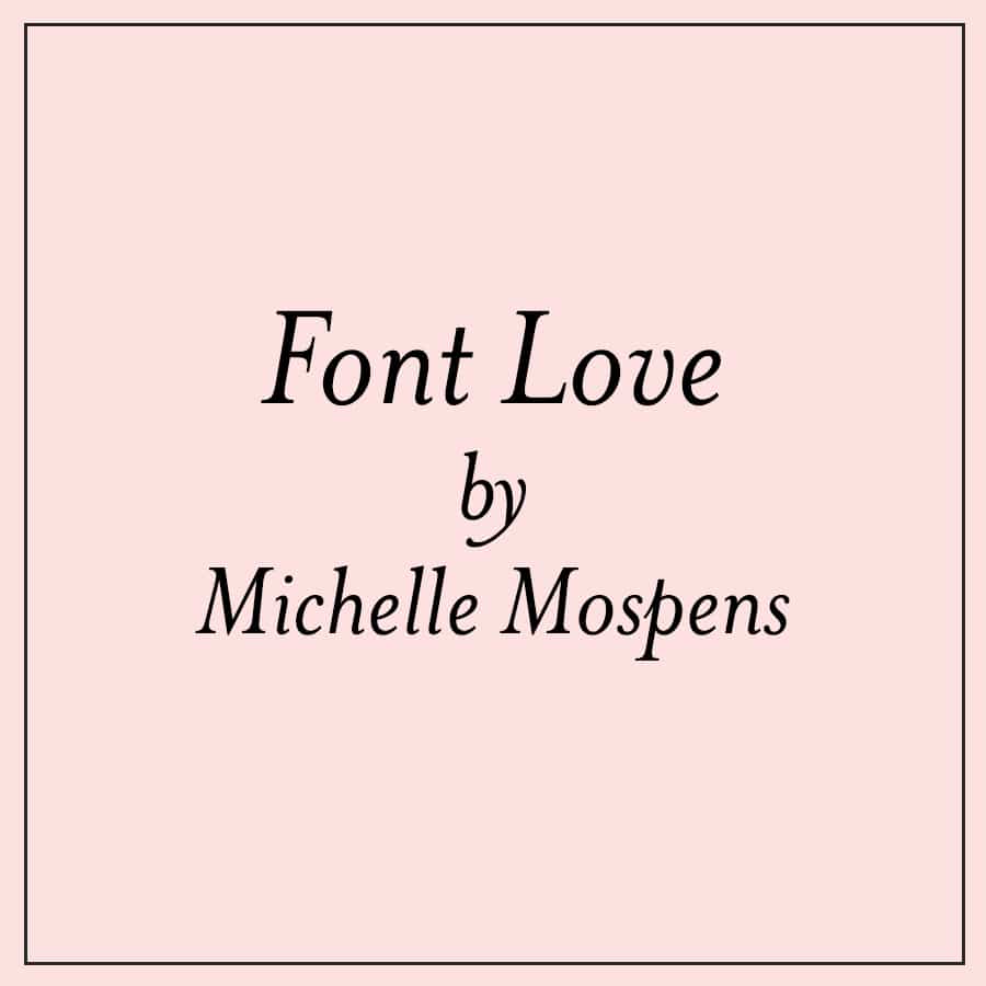 Font Love Series #5