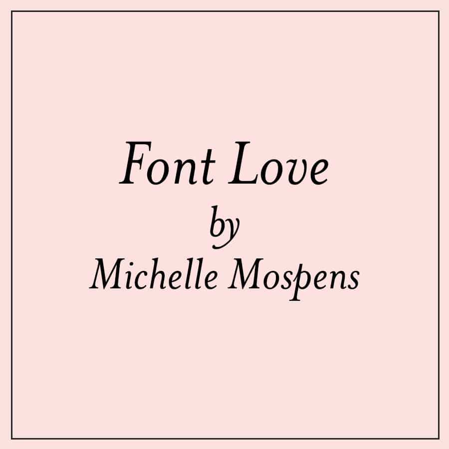 Font Love Series #9